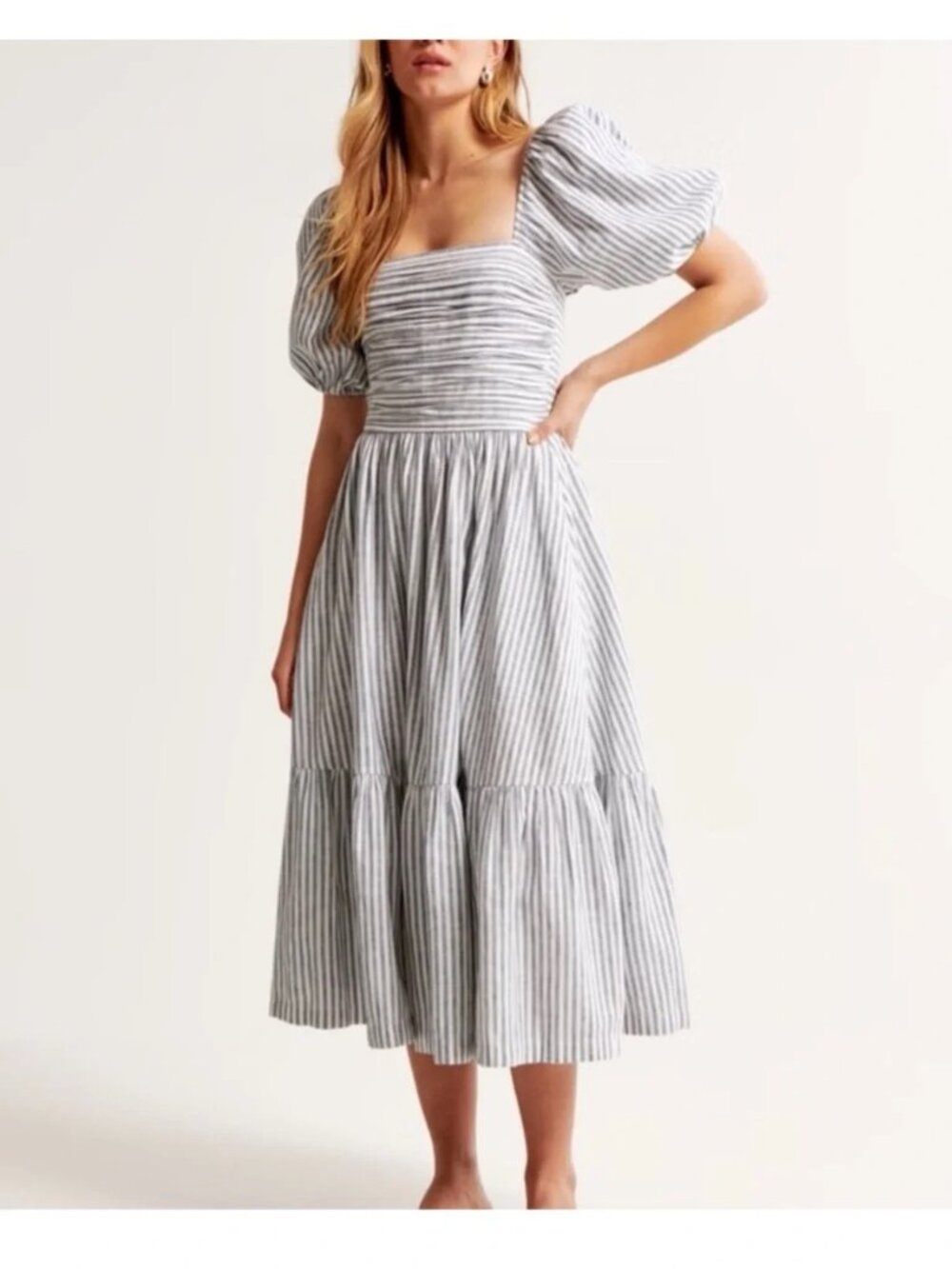 Abercrombie & Fitch Emerson Dress in Blue/White Stripe